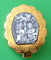 Basel Fasnachtsplakette Gold 1980 mit Nadel