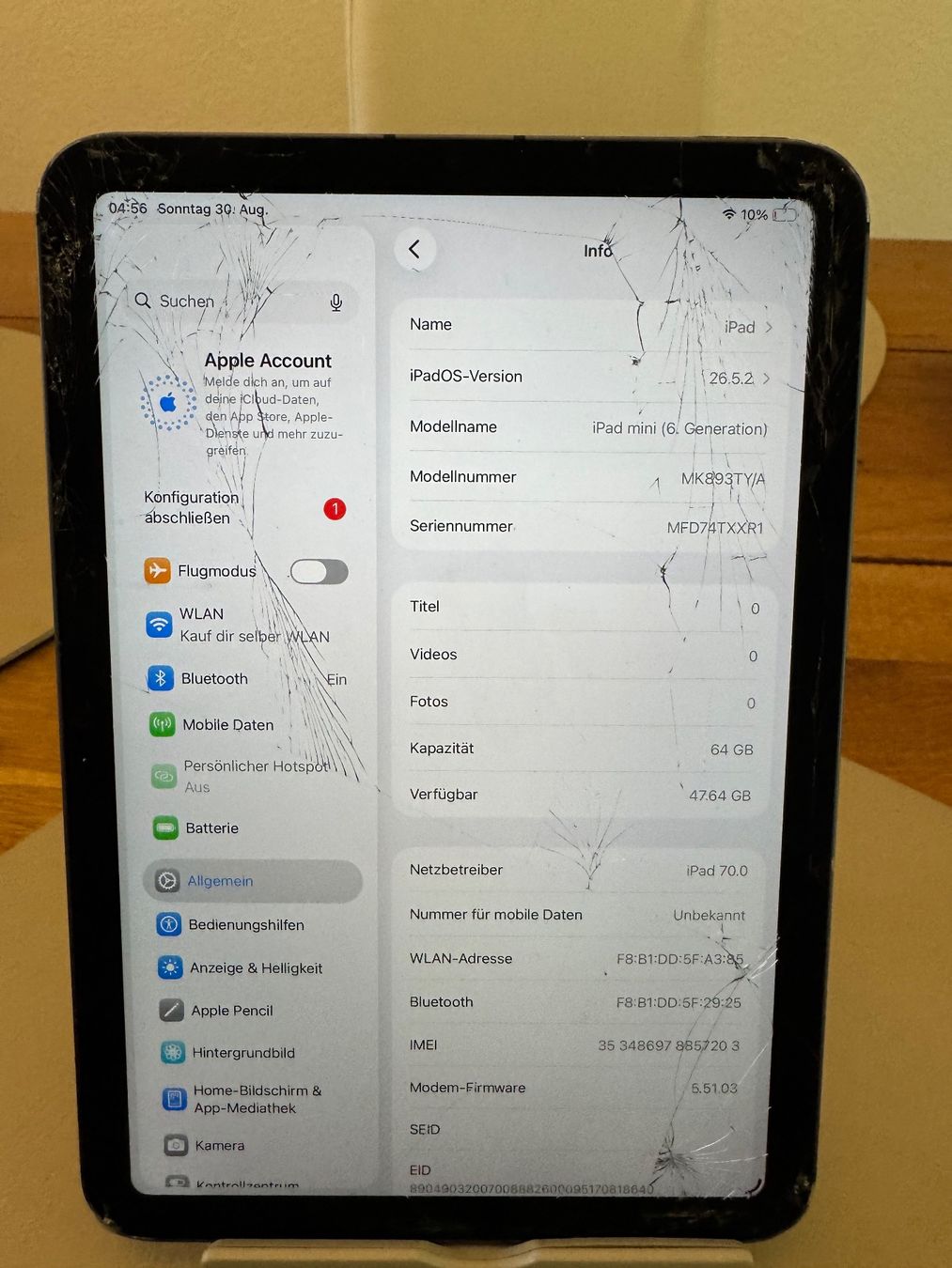 Apple Tablet PC: iPad mini, 5 Generation) 64GB – Defekt aus Adliswil von Busys 1