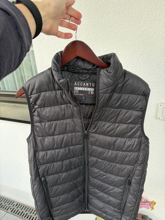 Accanto Herren Steppweste, Schwarz, Grösse S Daunengilet