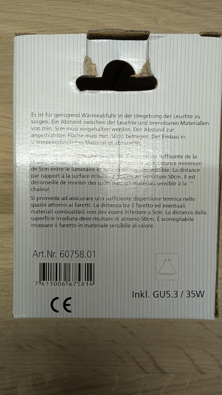 Lampade: 5x Einbauspot Lumess/Downlight 12V/35W – Nuovo e nell'imballaggio originale da Eisten venduto da manuel.furrer 5
