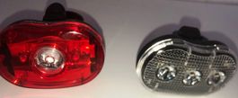 Fahrrad-Beleuchtungs Set mit Vor- + Rückleuchte