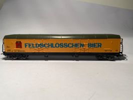 Lima, Grossraum Güterwagen FELDSCHLÖSSCHEN beige, DC Achsen