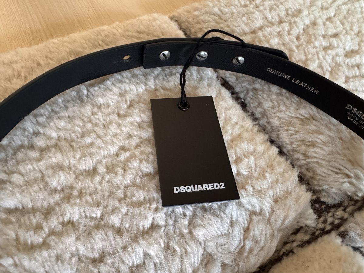 Dsquared2 Cinture: Schwarzer Dsquared2 Ledergürtel Milano, Grösse 75 cm – Usato da Wilderswil venduto da Renaissance1 2