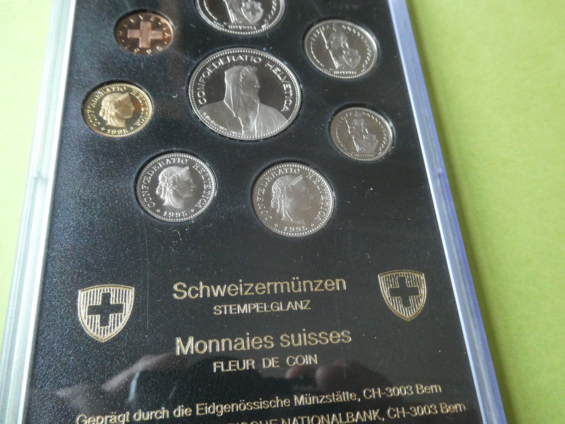 Alle Münzen: Schweiz 1995, Münzsatz  stempelglanz – Neu (gemäss Beschreibung) aus Hinterforst von Rohusri 3