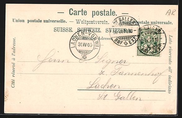 Cartoline postali: Stein /Appenzellerland, Gesamtansicht mi – Usato da Berlin venduto da bartko-reher 1