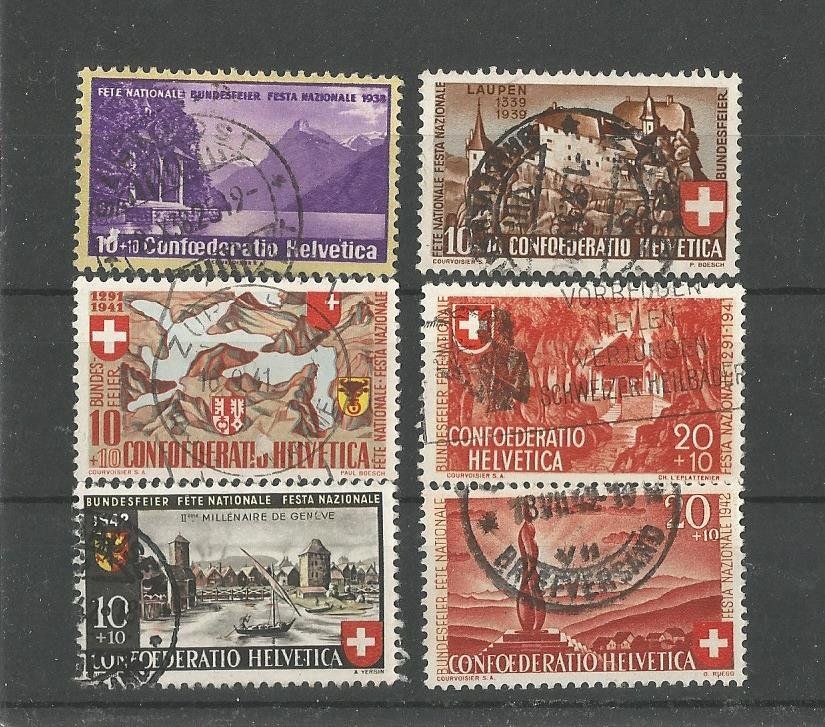 Tutti i francobolli: Pro Patria 1931-1942 - gestempelt – Usato da Hinwil venduto da Rado56