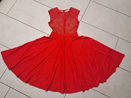Wunder schönes, rotes Kleid Gr. S