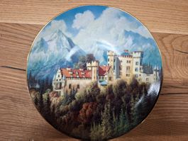 Porzellan Wandteller Schloss Hohenschwangau, Bayern, 1993