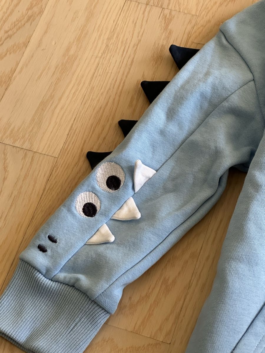 Pullover & Sweatshirts: Kapuzenpullover C&A Dinosaurier hellblau Grösse 122 – Gebraucht aus Esslingen von mar_78x2 1