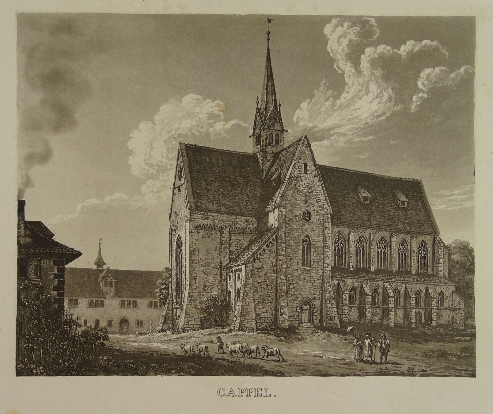 Incisioni: KAPPEL, CAPPEL, AQUATINTA 1845 – Usato da Grüningen venduto da Kartensammler