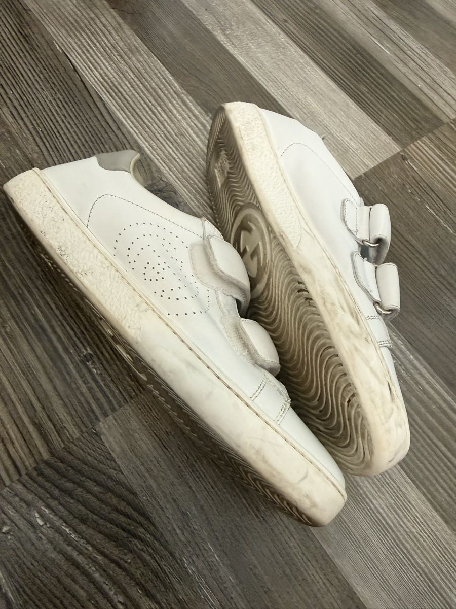 Gucci Scarpe per ragazze: Baskets Gucci cuir blanc avec scratch taille 35 – Usato da Monthey venduto da Joseph-29 4