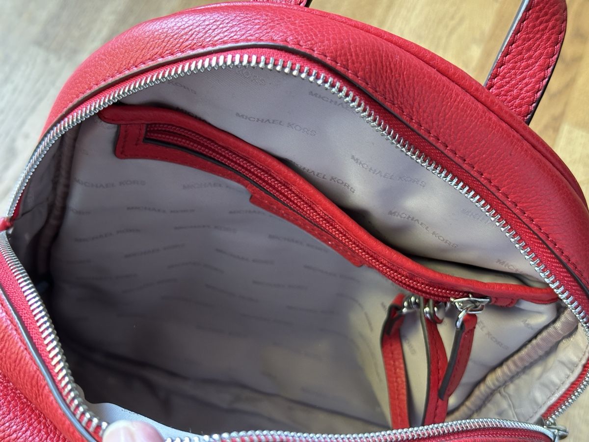 Michael Kors Zaini: Michael Kors Rucksack, Leder rot – Nuovo (secondo la descrizione) da Basel venduto da FatmaCan52 6
