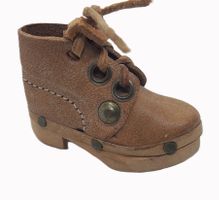 chaussure montagne cuir bois Miniatur Leder Wanderschuh