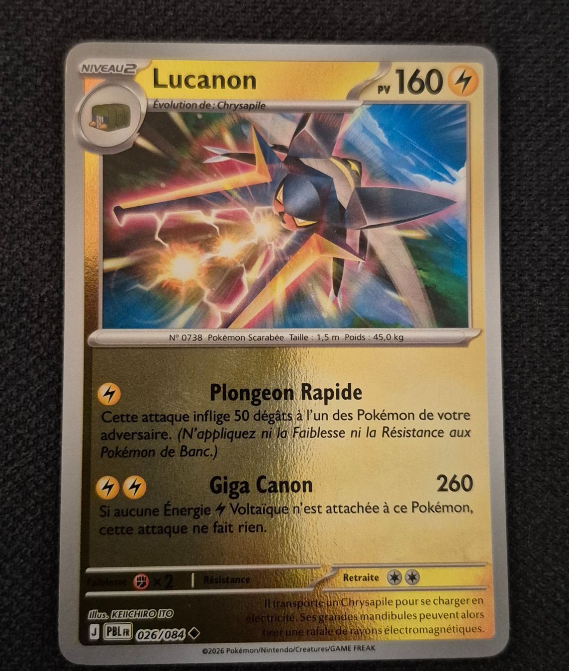 Pokémon Sammelbilder & Trading cards: LUCANON 026/084 REVERSE POKEMON NUIT NOIRE – Gebraucht aus Grand-Lancy von luc111