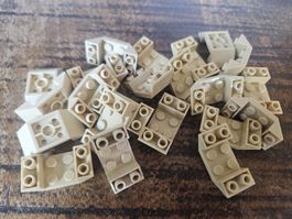 lego 4871 lot de 22 pièces Tan Slope, Inverted 45 4 x 2