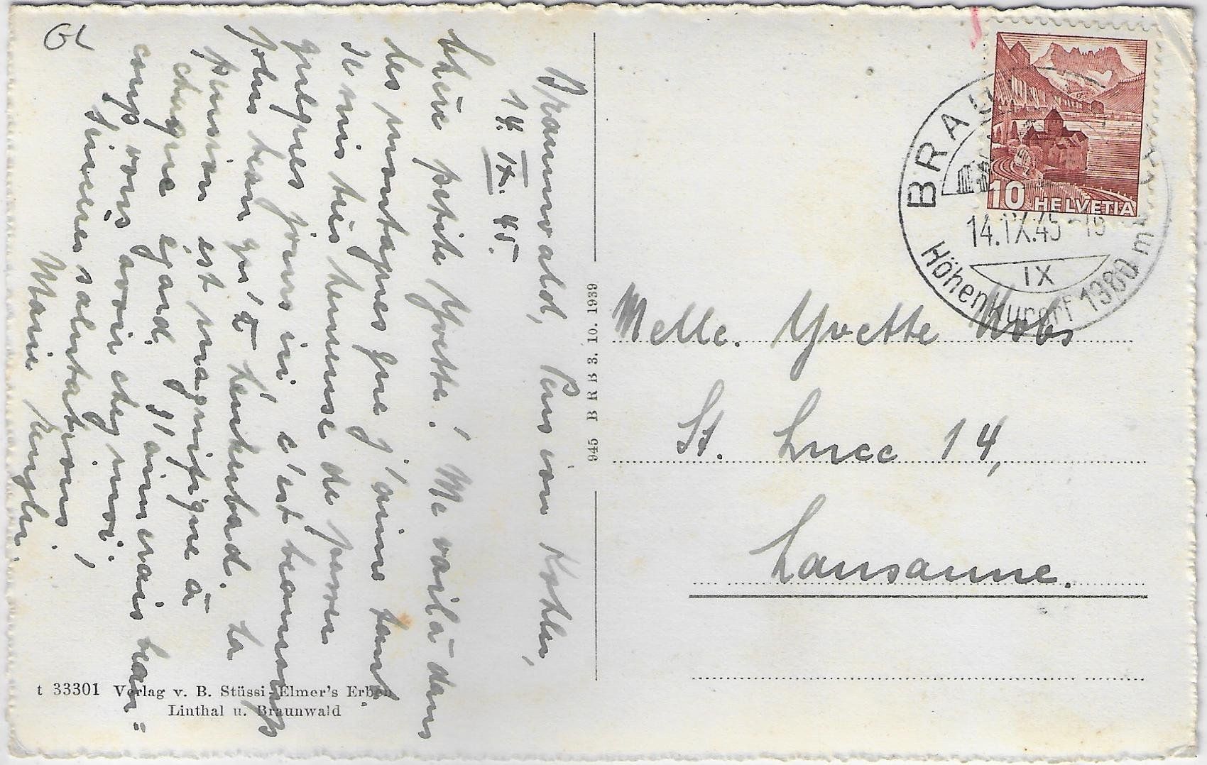Cartoline postali: Am Weg zur Braunwaldalp – Usato da Ettingen venduto da Kartenplanet 1