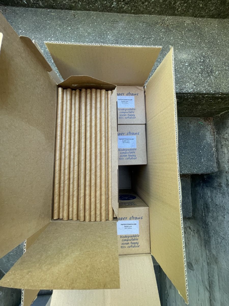 Bevande alcoliche: 1280 Papiertrinkhalme 7mmx20 cm, biodegradable – Nuovo e nell'imballaggio originale da Ipsach venduto da Greco5252 1