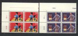 1969, Sonderpostmarken II, Viererblöcke **