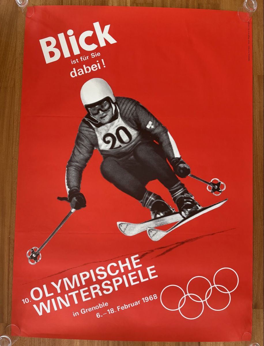 Foto & Immagini: Originalplakat Blick Olympische Winterspiele 1968 – Usato da Dietikon venduto da Tiburon6