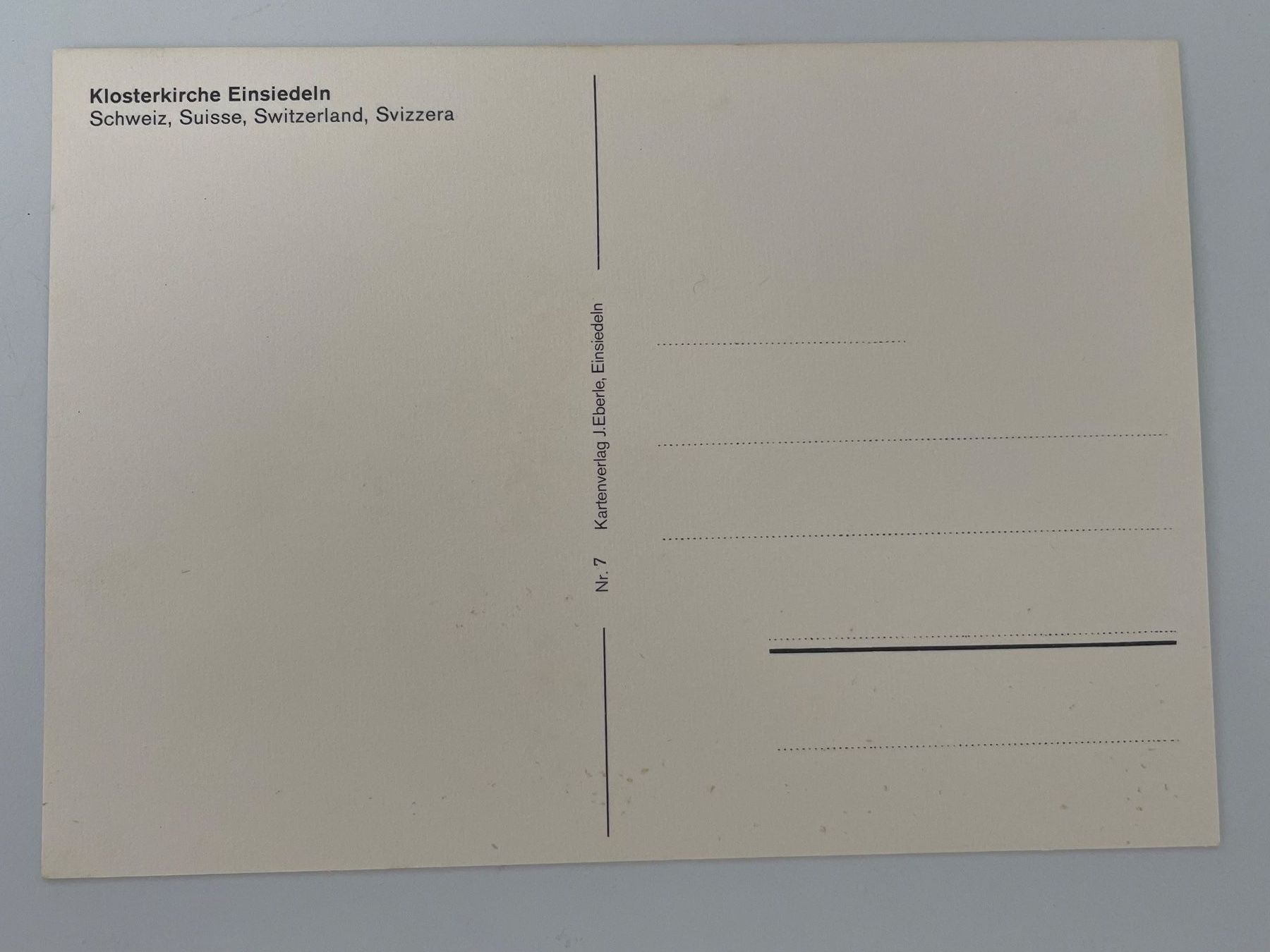 Cartoline postali: Alte Ansichtskarte Klosterkirche Einsiedeln, ca 1950 – Usato da Stäfa venduto da riccardinho 1