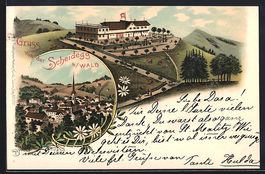 Litho Scheidegg b. Wald, Ortsansicht und