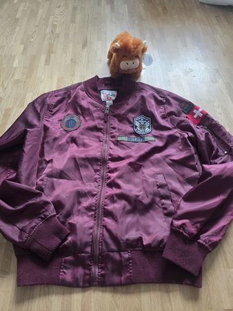 Veste aviateur bordeaux Swiss Cross, taille M, parfait état