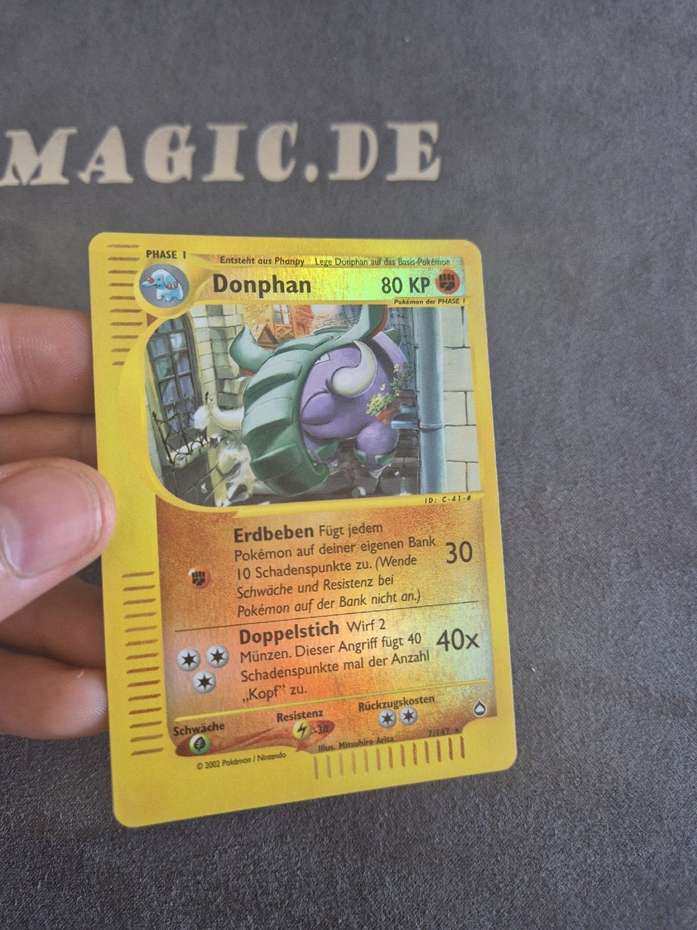 Pokémon Carte collezionabili: Pokémon Donphan rare reverse - 7/147 - 2002 – Usato da Oron-la-Ville venduto da n_a_t_e_a_g 1