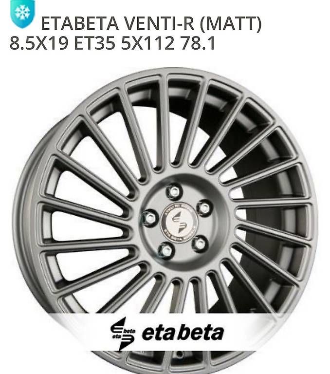 Pneus & Kompletträder: 4 jantes Eta Beta Venti-R 19 – Gebraucht aus Charmey (Gruyère) von col_2lmq 1