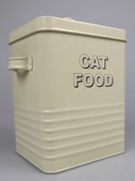 Vintage Katzenfutter-Aufbewahrungsbox 18 x 16 x 23.5 cm