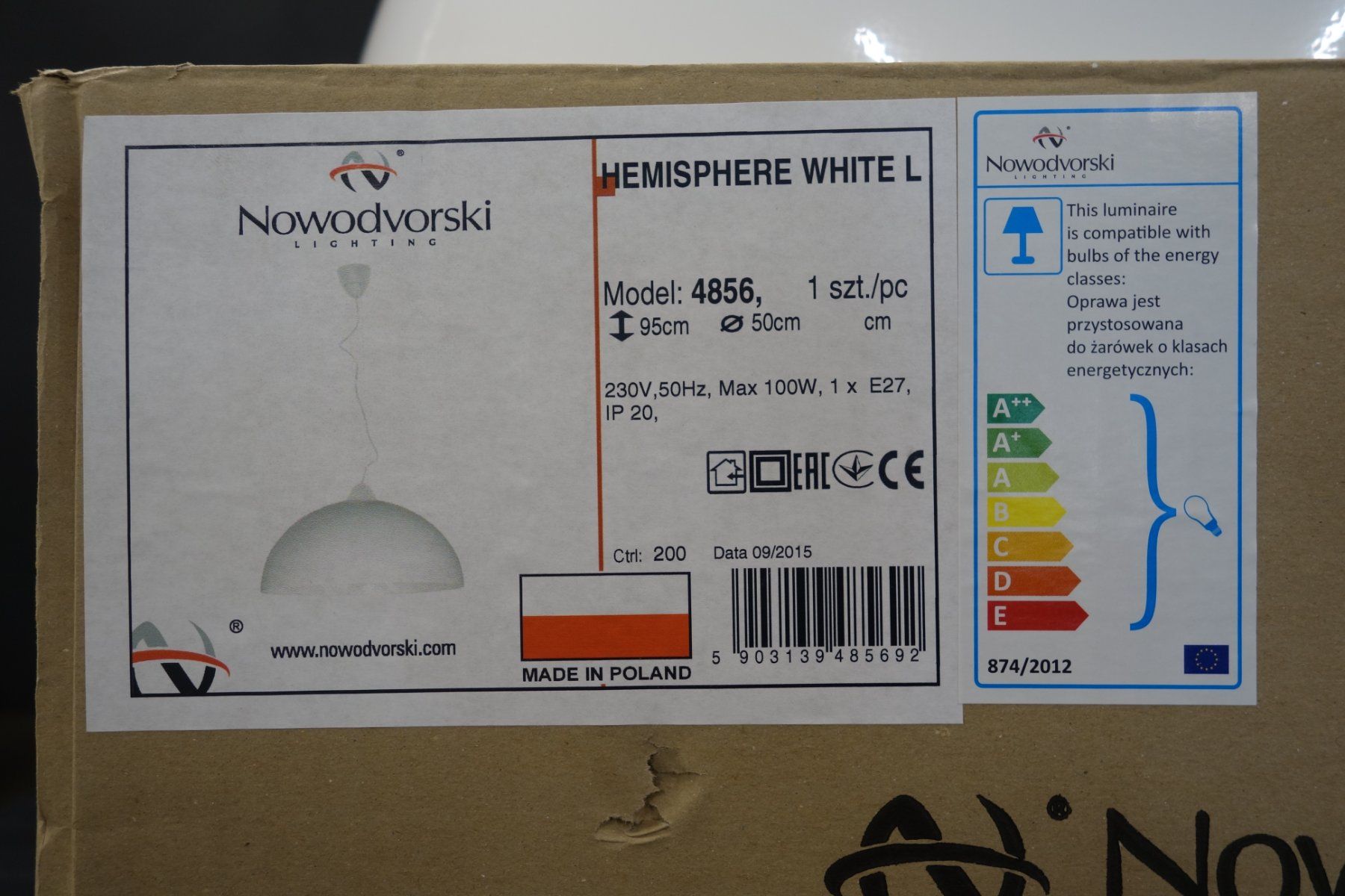 Lampadari & plafoniere: Nowodvorski Pendelleuchte Weiss Neu – Nuovo e nell'imballaggio originale da Basel venduto da bk_brockibasel 1