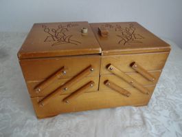 Bernina Näh holz  Box mit Zubehör
