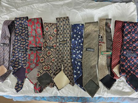 10 vintage ties all silk