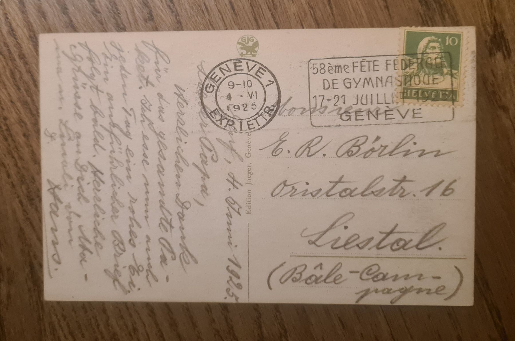 Cartoline postali: alte Trams in Genève 1925 – Usato da Ebikon venduto da Donar50 2