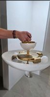 Vintage Deckenlampe aus Glas & Messing – elegant