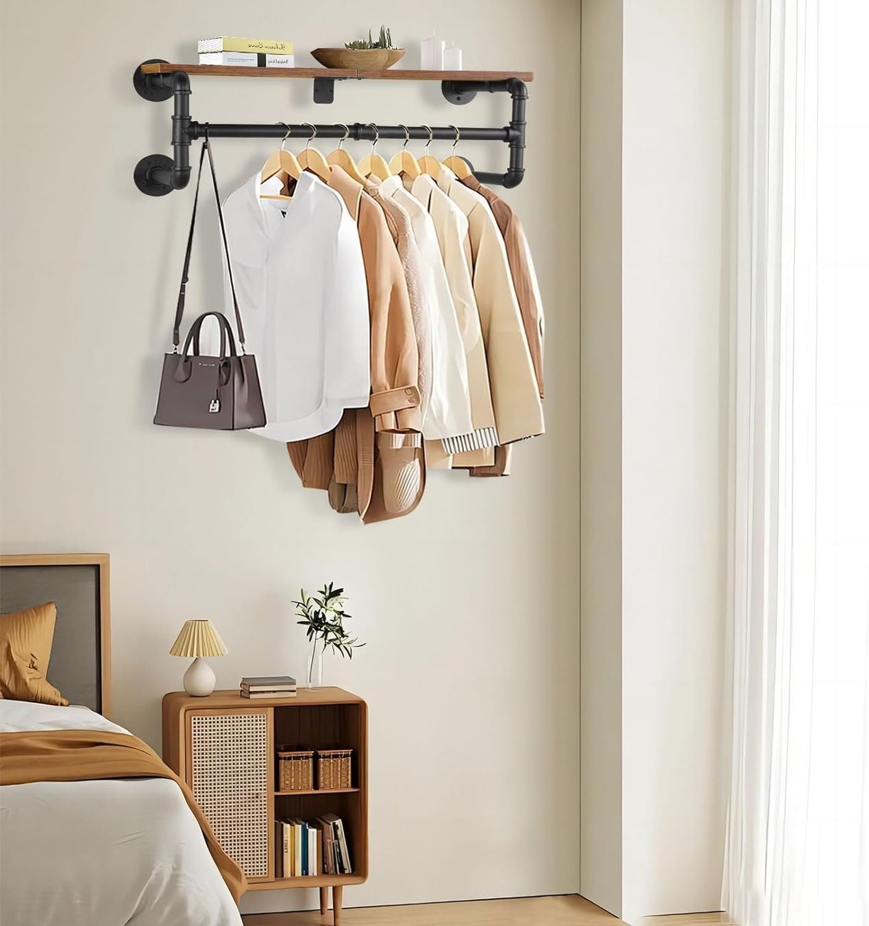 Guardaroba: Industrielle Wandgarderobe mit Ablage, Wandregal – Nuovo e nell'imballaggio originale da Affoltern am Albis venduto da scrapbooking 1