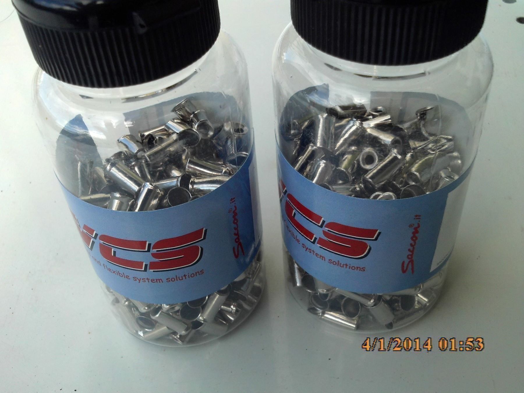 Pezzi di ricambio: 100 Stück end Kabel 4mm,silber ! – Nuovo e nell'imballaggio originale da Riehen venduto da tamola67 1