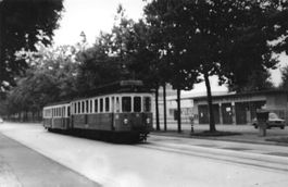 Bern (BE) Historisches Tram mit Anhängern foto 14 x 9
