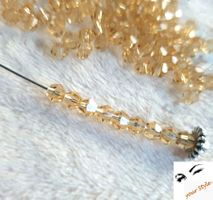 100 Stk.Glas- Perlen 4mm "light topaz Lüster"