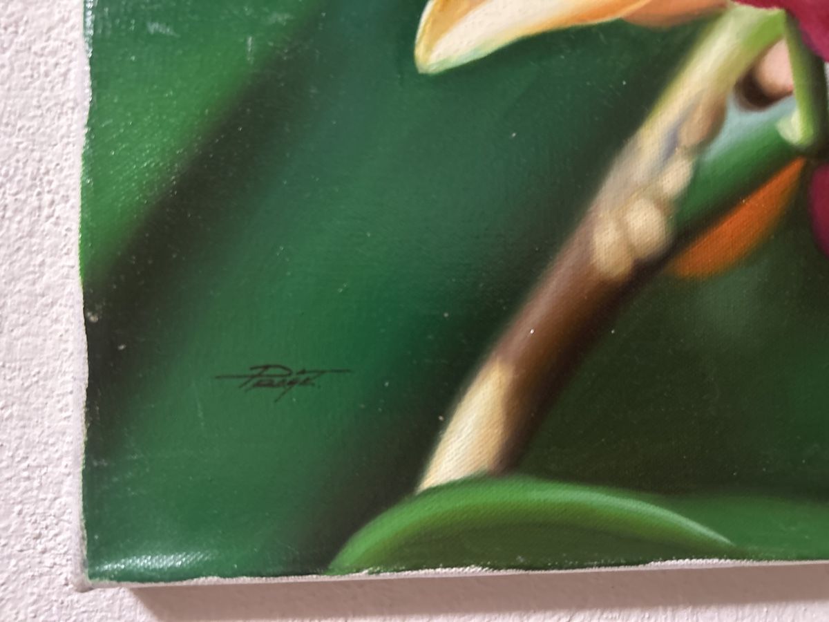 Dipinti: Wunderschönes Orchideen Gemälde, Blumenbild, signiert – Usato da Glarus venduto da KunstWerkEr-LS87 3