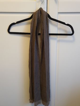 Hermès Paris Silk Scarf Brown Geometric Pattern 100% Silk