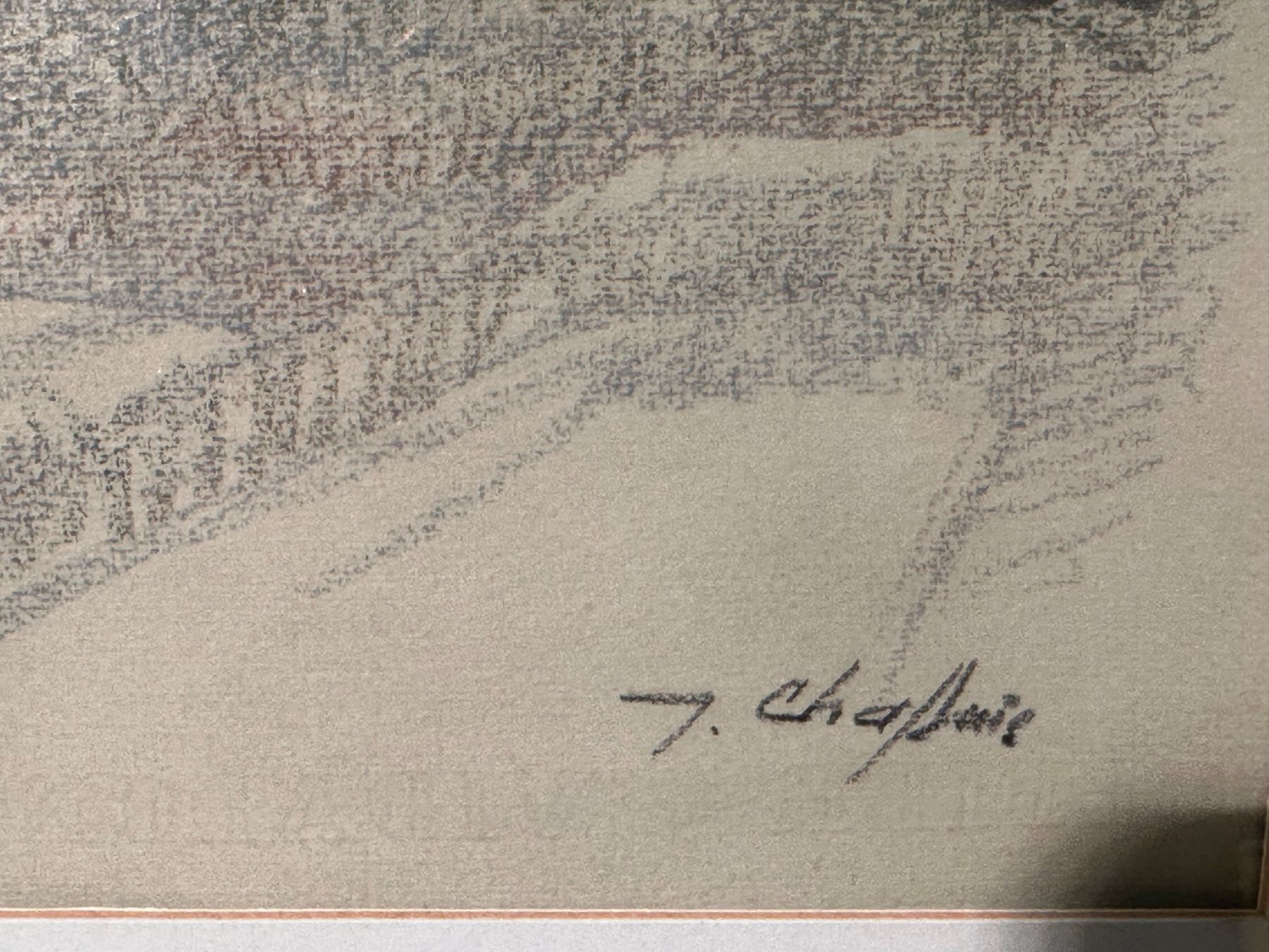 Gemälde: Belle peinture au crayon signée – Gebraucht aus Lausanne von artnouveau04 3