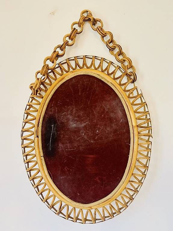 Specchi: Miroir vintage rotin – Usato da Montreux venduto da Barber_Swiss_Vintage 2