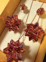 Swarovski Ohrringe CURIOUSA DROP Geometric Cut pink