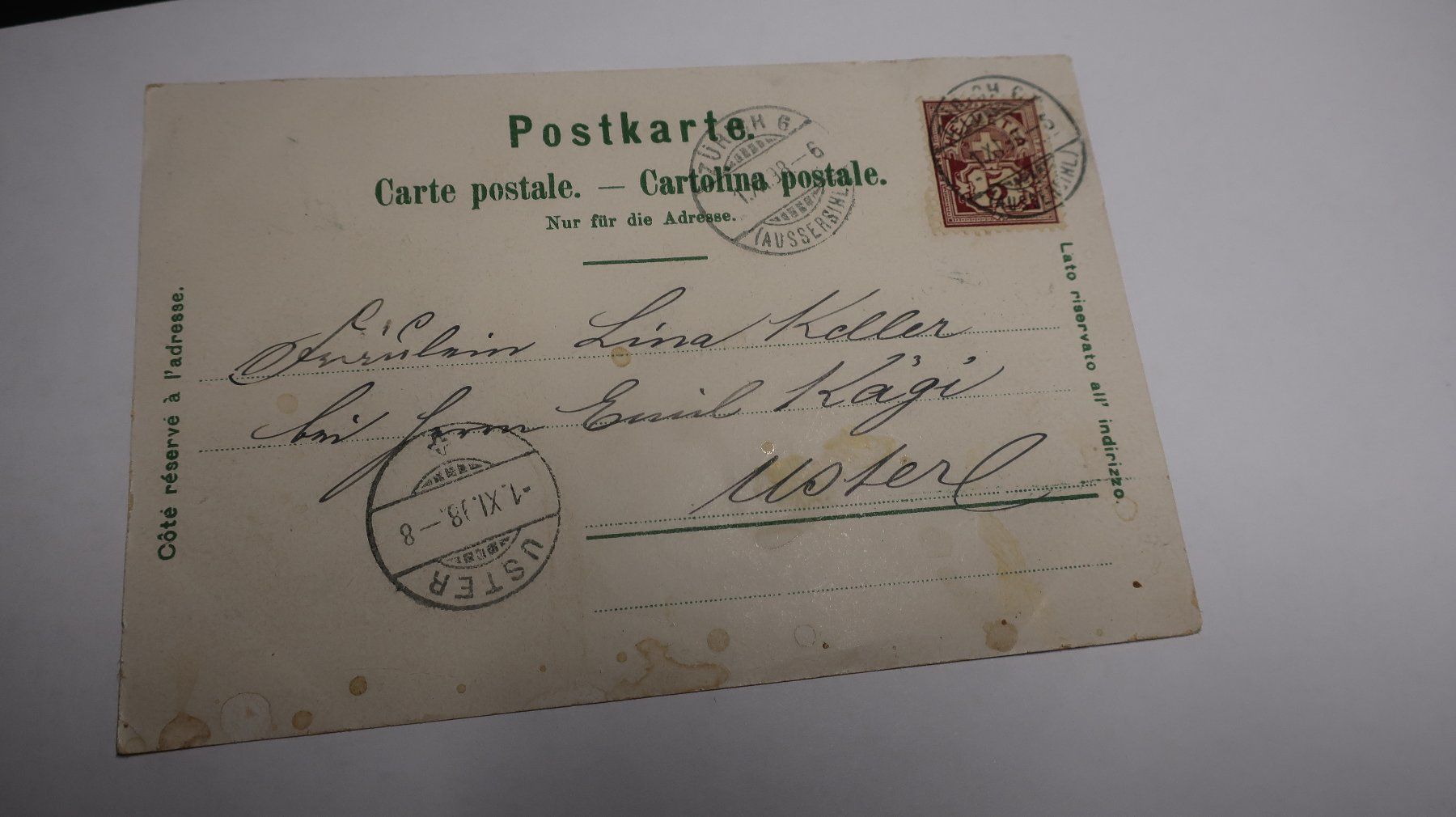 Ansichtskarten: Gruss aus Zürich 1898 – Gebraucht aus Cormoret von Pascalll2001 4