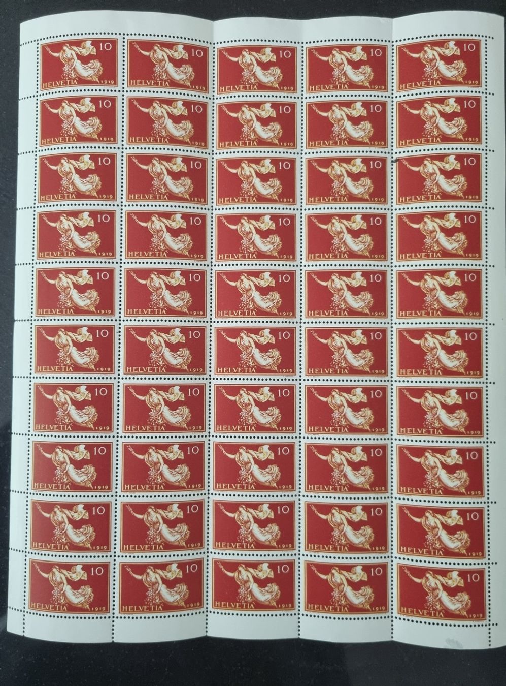 Tous les timbres: 1919 : Nr. 144 im Bogen, postfrisch ** KP 450.-- – Neuf (Voir description) à Gümligen par Geniusbuy