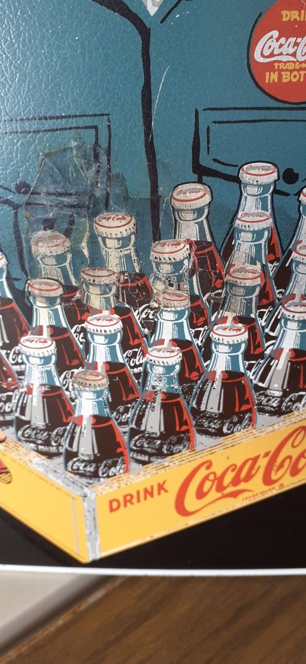 Coca-Cola Insegne: Coca Cola Werbeschild 1950er – Usato da Mörschwil venduto da antiksalon 5