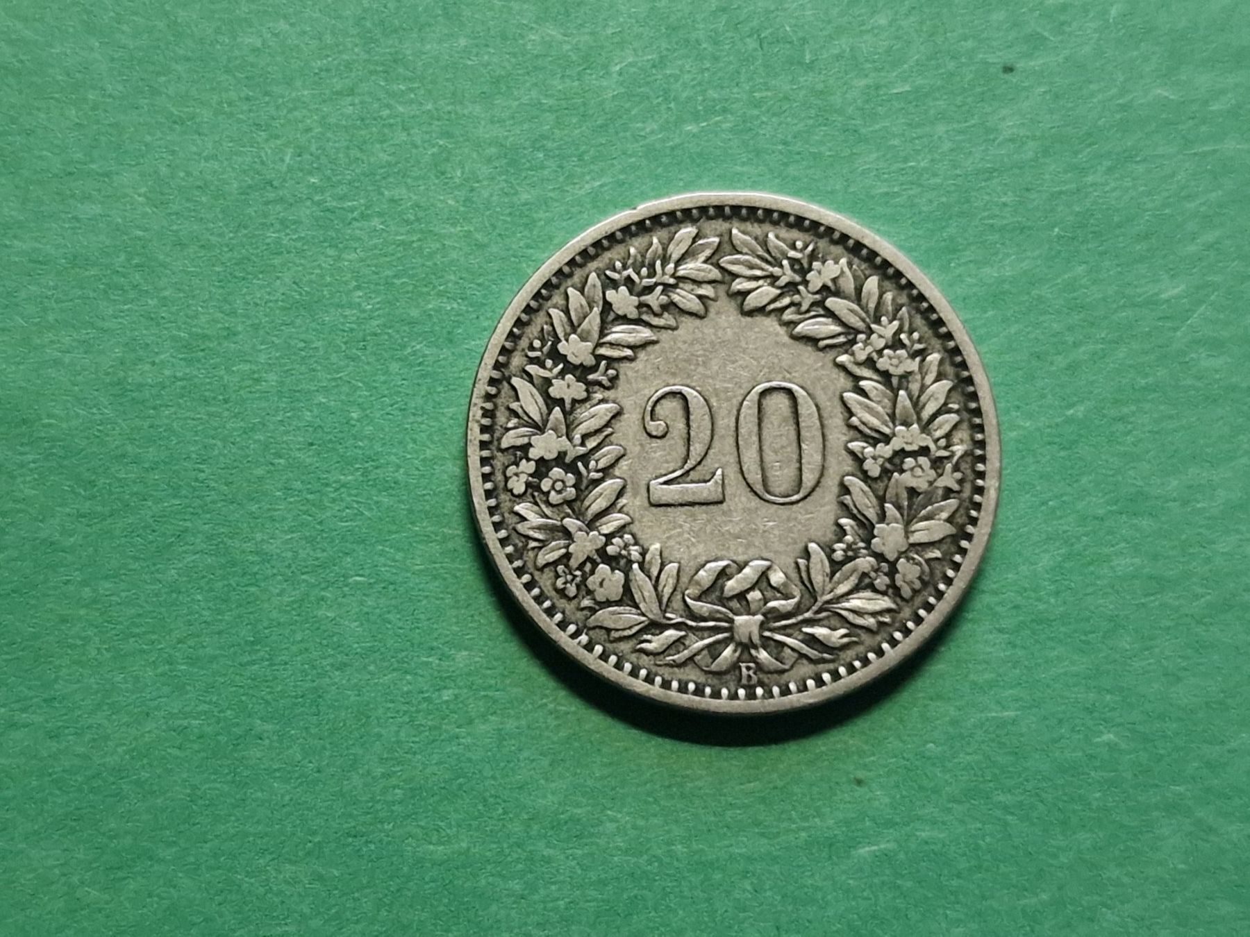 Alle Münzen: 20- Rappen 1887. – Gebraucht aus Zürich von Moreira01 1