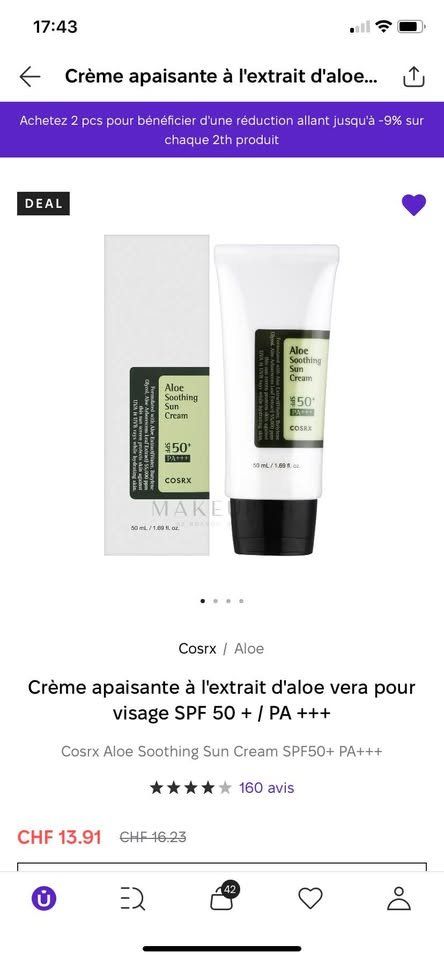 Cosrx Cura del viso: cosrx spf 50+ aloe idratante – Usato da Balerna venduto da AnnadiBalerna