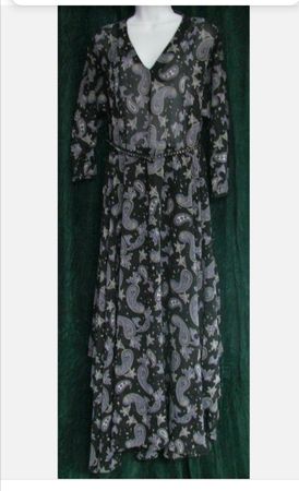 Maison Scotch Maxikleid mit Paisley-Muster, Grösse 40