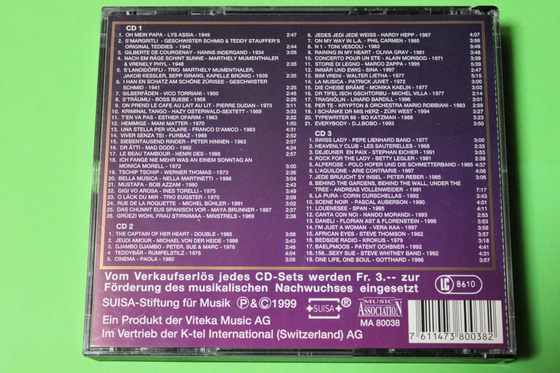 CD: 66 ORIGINAL SWISS HITS 3CDs Compilation 1999 – Usato da Tübach venduto da JamesStone 2